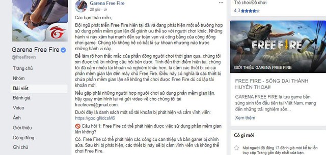 Free Fire: Không chỉ ban vĩnh viễn account hack, mà thiết bị dùng để gian lận cũng bị cấm luôn