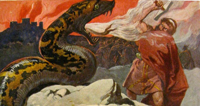  Cuộc đối đầu giữa Thor và World Serpent đã tạo cảm hứng cho rất nhiều họa sĩ 