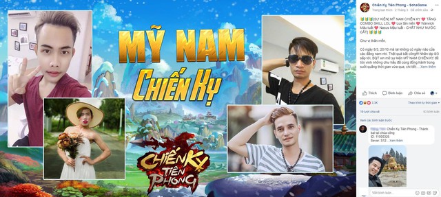 Chiến Kỵ Tiên Phong đang tổ chức event thi ảnh “Mỹ Nam” cho game thủ gây nên nhiều tranh cãi gần đây