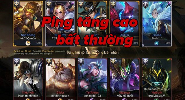 Liên Quân Mobile: Hiện tượng Ping tăng cao, mất kết nối liên tục sau bản cập nhật mới