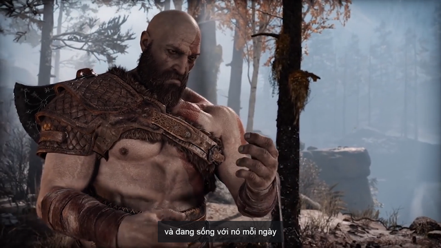  Vết sẹo trên bụng Kratos là minh chứng rõ ràng nhất cho việc ông đã từng dùng kiếm tự sát ở cuối phần 3. 