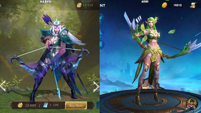 Ngỡ ngàng trước sự giống nhau đến kỳ lạ giữa dàn tướng trong Liên Quân Mobile và Heroes Arena