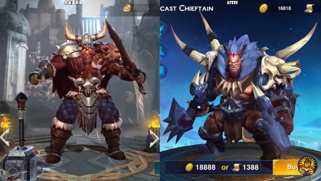 Ngỡ ngàng trước sự giống nhau đến kỳ lạ giữa dàn tướng trong Liên Quân Mobile và Heroes Arena