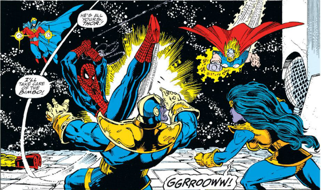  Thanos chấp nhận từ bỏ “quyền năng thần thánh” để “đấu tay đôi” với những người anh hùng Trái Đất. 