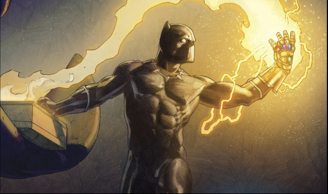 Black Panther còn từng được sử dụng chiếc găng tay Infinity Gaunlet với đủ 6 viên đá trong đầu truyện #Secret War 