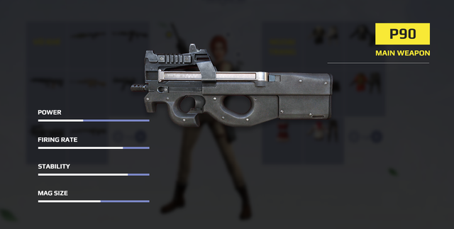  P90 có lượng đạn gần như cao nhất Game, lên đến 50viên/băng 