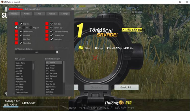 Cẩm nang sống chung với hack trong Rules of Survival (phần 1)