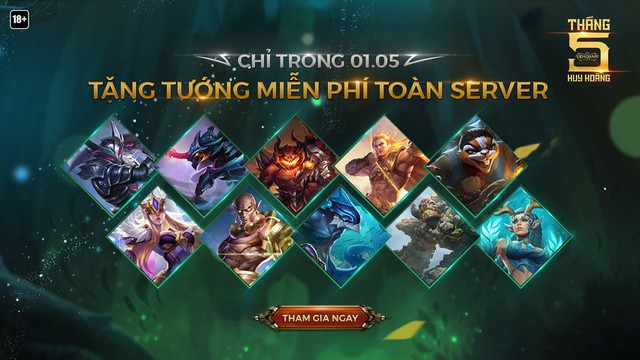 Liên Quân Mobile: Cả server được tặng 1 tướng vĩnh viễn trong ngày 1/5, nên chọn cái tên nào?