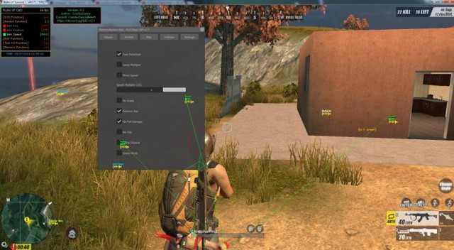  Hack giúp người sử dụng trở thành một siêu nhân thực sự trong Rules of Survival. 