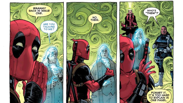  Một khoảnh khắc kinh điển khi Deadpool gợi nhắc bạn đọc về chương truyện trước đó 