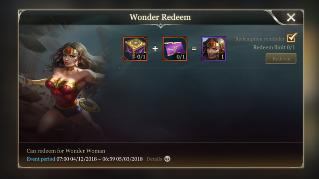  Để sở hữu Wonder Woman thì các bạn cần thu thập 2 vật phẩm có tên lần lượt là: Academy Box và Academy Key. 