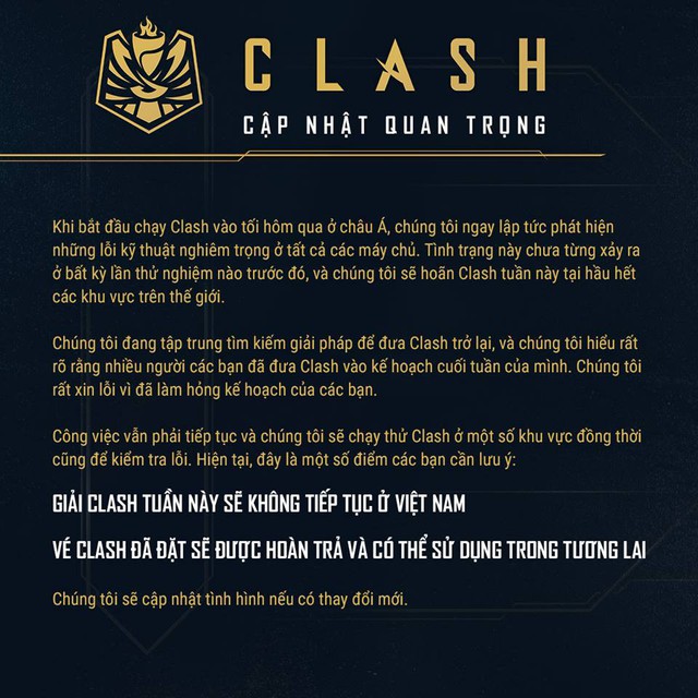 Chế độ Clash bị 