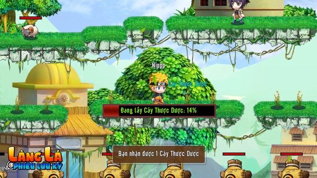  Trải qua các nhiệm vụ cơ bản, người chơi sẽ dần được làm quen với gameplay của Làng Lá Phiêu Lưu Ký 