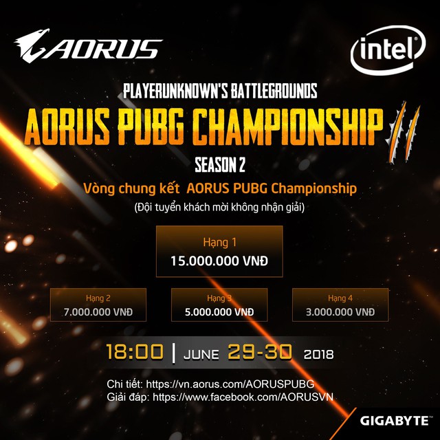 AORUS PUBG CHAMPIONSHIP Mùa 2 – sự trở lại của giải đấu hấp dẫn dành cho cộng động PUBG Việt Nam