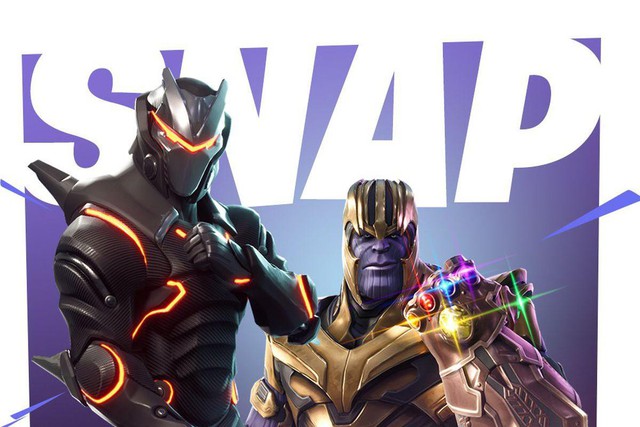 Sau khi búng tay tiêu diệt một nửa vũ trụ, ông trùm Thanos lại mang Găng Tay Vô Cực vào Fortnite