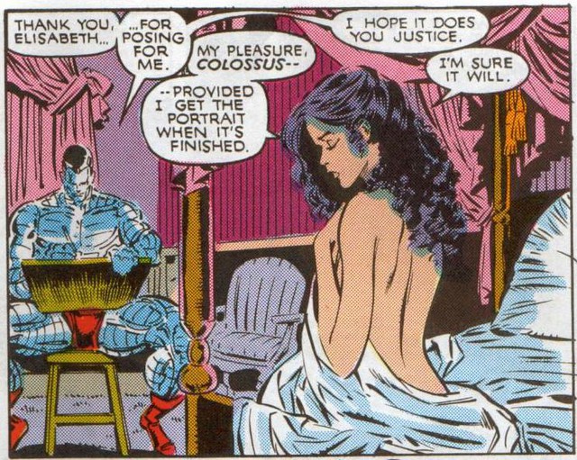  Colossus có khả năng hội họa thiên bẩm và đã nhiều lần vẽ ảnh nude cho Psylocke 