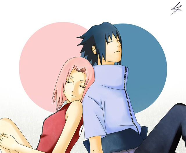 Đây là một hình ảnh đầy cảm xúc của Sasuke và Sakura trong Naruto, đang cùng nhau chứng kiến một khoảnh khắc đáng nhớ. Họ trông rất tình cảm và đáng yêu, chắc chắn sẽ làm các fan của cp SasuSaku mãn nhãn.