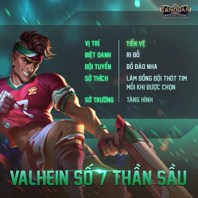  Valhein Ronaldo đã xuất hiện ở server chính thức của Liên Quân Mobile Việt Nam. 