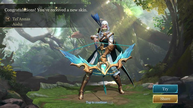  TelAnnas Aisha là item được tặng vĩnh viễn cho game thủ AOV SEA thông qua các nhiệm vụ đơn giản. 