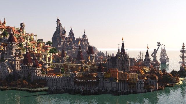 Choáng ngợp với thành phố The Witcher 3 đẹp như trong truyền thuyết của nhóm game thủ Minecraft