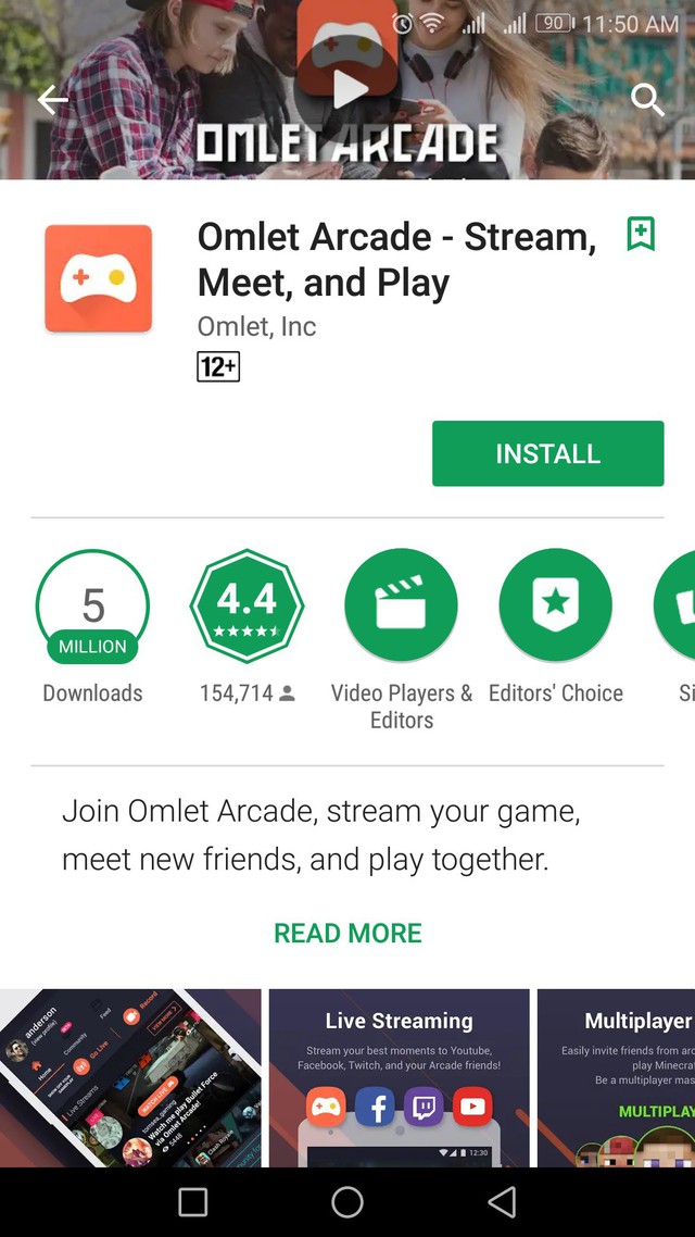 Bước 1: Lên Google Play tải Omlet Arcade xuống