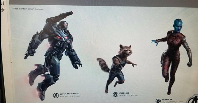  Tạo hình của War Machine, Rocket Raccoon, Nebula 