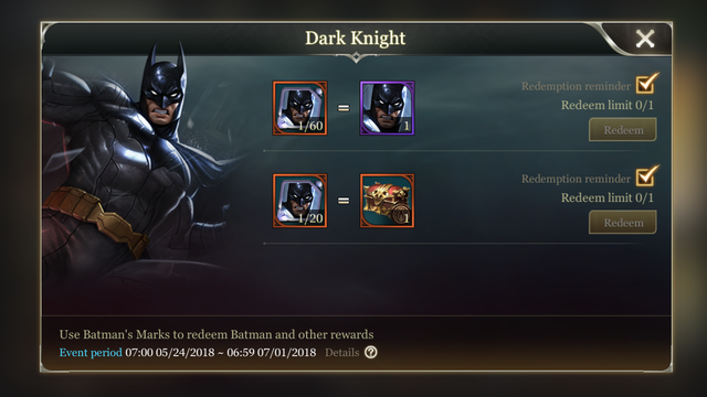  Việc đổi nhanh tướng vĩnh viễn còn được áp dụng ở server SEA với Batman là ví dụ. 