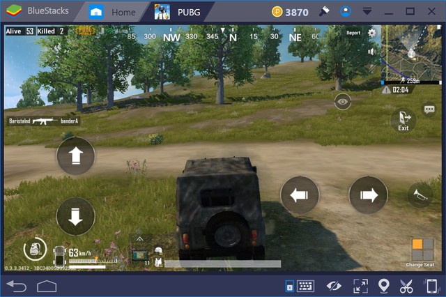 Chế độ lái cơ bản trong PUBG Mobile, thích hợp khi chơi bằng điện thoại