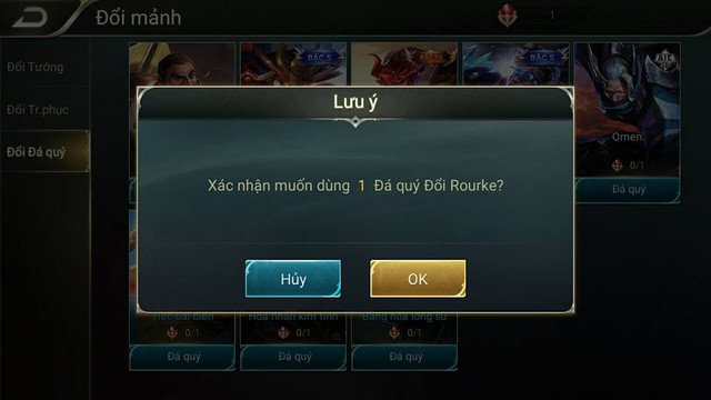  Đá Quý đang là item hot nhất lúc này vì game thủ có điều kiện nào cũng muốn được trải nghiệm tướng mới Rourke. 