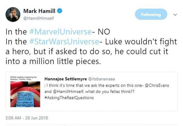  Tweet của Hamill về câu trả lời của fan 