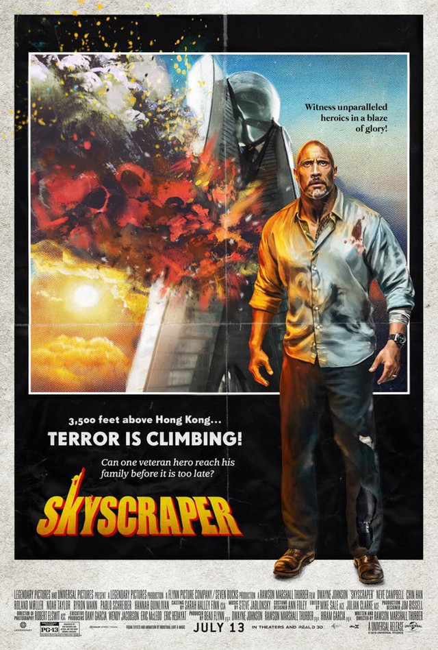 Skyscraper tung trailer cuối với những hình ảnh “ngàn cân treo sợi tóc” của The Rock