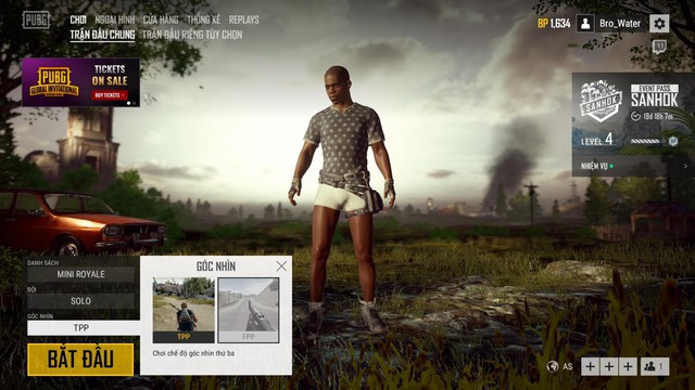 Màn hình chính của PUBG và những tính năng mà bạn cần chú ý