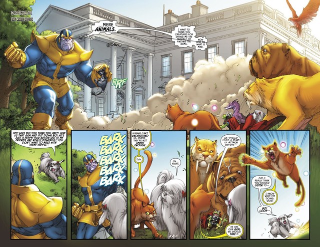 Comics Trivia: Có thể bạn chưa biết, Thanos đã từng bị đánh bại bởi một... chú chó - Ảnh 1.