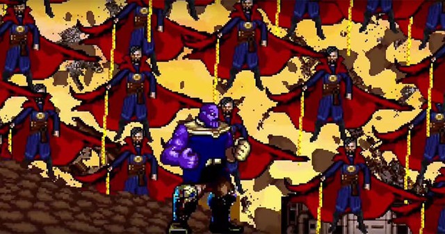 Cuộc chiến với Thanos trong Infinity War được tái hiện lại dưới dạng trò chơi 16-Bit cực chất - Ảnh 4.