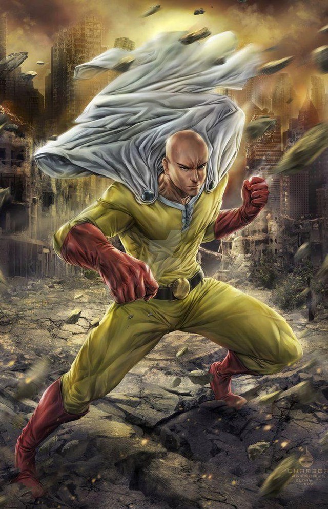 Bộ fanart cực chất khoe trọn sức mạnh của thánh Phồng Saitama trong One Punch Man - Ảnh 3.