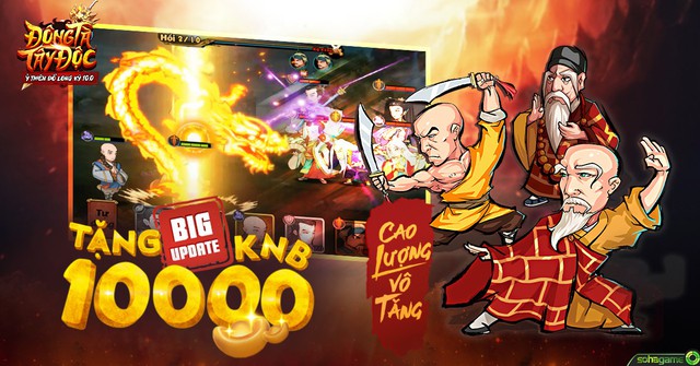 Tung update Cao Lượng Vô Tăng, Đông Tà Tây Độc tặng 2000 Giftcode