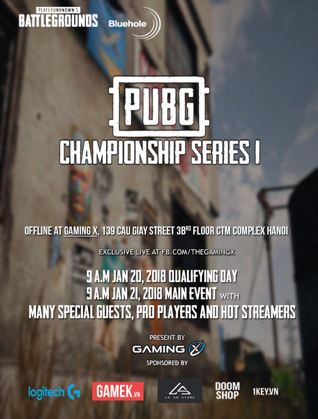 Công bố bảng thi đấu giải Gaming X – PUBG CHAMPIONSHIP SERIES 1, cuối tuần này là các team đoạt 30 triệu đồng rồi