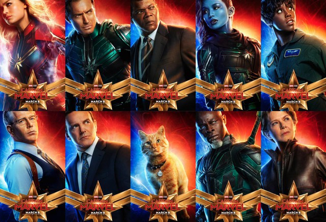 Captain Marvel tung loạt poster cực chất, đến con sen mèo Goose cũng có ảnh riêng - Ảnh 2.