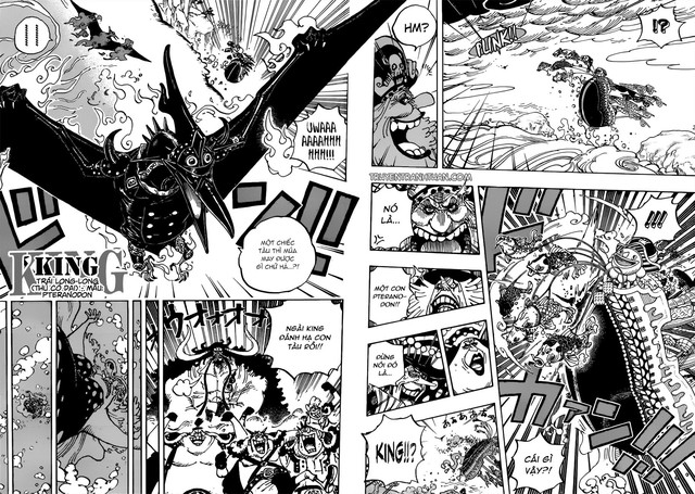 One Piece: King Hỏa Hoạn hóa khủng long bay khiến Bigmom rơi vào cửa tử - Sanji chuẩn bị hóa siêu nhân? - Ảnh 2.
