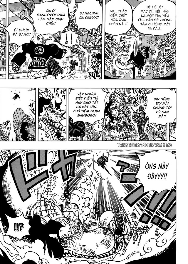 One Piece: King Hỏa Hoạn hóa khủng long bay khiến Bigmom rơi vào cửa tử - Sanji chuẩn bị hóa siêu nhân? - Ảnh 4.