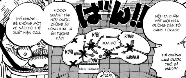 One Piece 959: Băng Mũ Rơm có thể vẫn an toàn vì Orochi chỉ phá hủy mọi con đường dẫn tới cảng Tokage? - Ảnh 3.