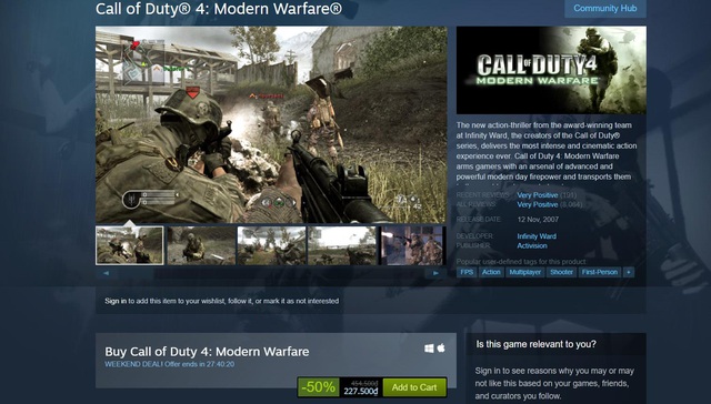 Mừng Call of Duty Modern Warfare đạt doanh thu 600 triệu đô, Activision giảm giá mạnh cả series Call of Duty - Ảnh 3.