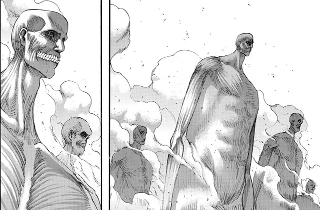 Attack on Titan: Kích thước khổng lồ của đội quân Titan trong Tường thành vừa được Eren triệu hồi - Ảnh 2.