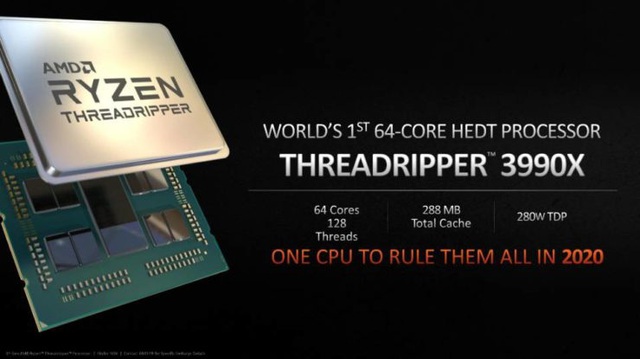 AMD sắp tung CPU quái vật Ryzen Threadripper 3990X có tới 64 nhân, 128 luồng mạnh khủng khiếp - Ảnh 1.