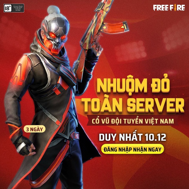 Garena tặng skin Miễn Phí 3 ngày cổ vũ đội tuyển Việt Nam nhưng bị game thủ Free Fire mắng là ky bo - Ảnh 1.