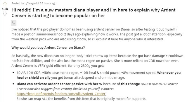 Game thủ tâm huyết hướng dẫn Diana Lư Hương Sôi Sục, Riot trả lời cực phũ bản tới bọn tôi sẽ xóa nó - Ảnh 1. Game thủ tâm huyết hướng dẫn Diana Lư Hương Sôi Sục, Riot trả lời cực phũ bản tới bọn tôi sẽ xóa nó - Ảnh 1.