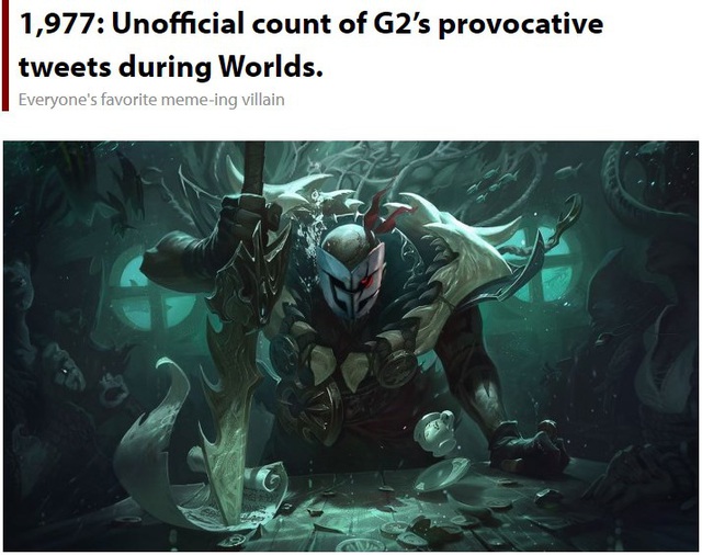 Chỉ về nhì thế giới nhưng G2 Esports là ông hoàng cà khịa với 1977 lần khẩu nghiệp trên MXH - Ảnh 3. Chỉ về nhì thế giới nhưng G2 Esports là ông hoàng cà khịa với 1977 lần khẩu nghiệp trên MXH - Ảnh 3.
