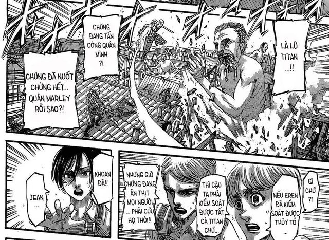 Attack on Titan chap 124: Chiến sự ngày càng căng thẳng, đám Titan vô tri quay sang tấn công bạn bè Eren - Ảnh 3.