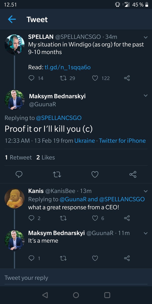 Bị chất vấn về lương thưởng, CEO dọa giết tuyển thủ của mình trên Twitter - Ảnh 1.