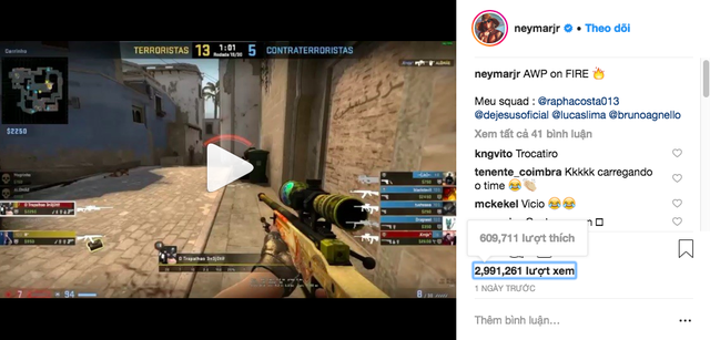 Siêu sao Neymar khoe kỹ năng bắn súng siêu hạng, một mình lật kèo giết 5 trong CSGO - Ảnh 3.